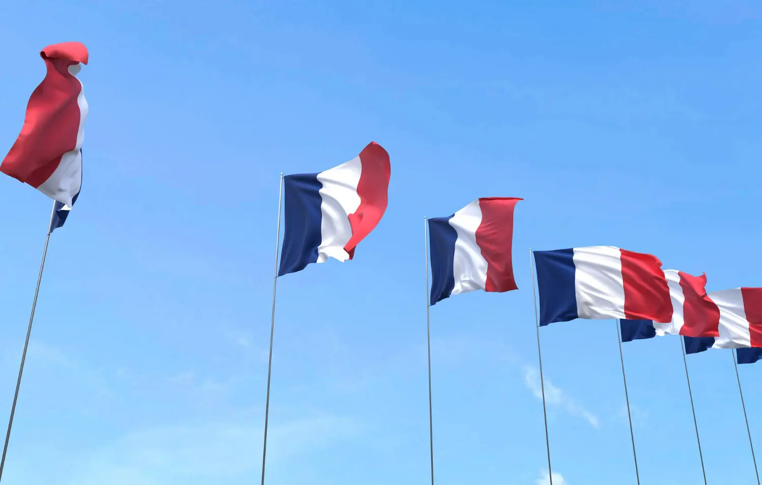 algunas banderas de francia