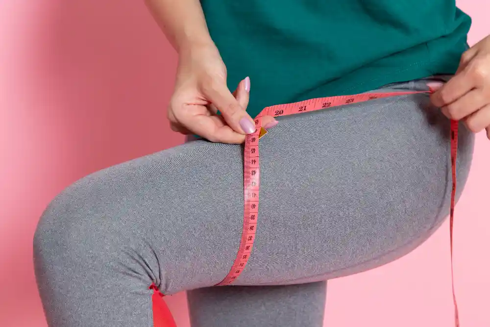 mujer intentando identificar lipedema