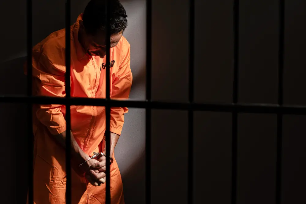 un detenido latino dentro Alligator Alcatraz