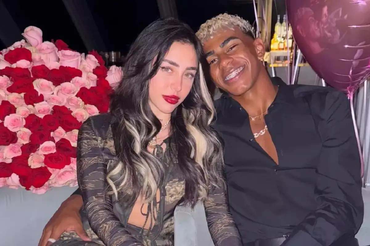 nicki nicole abrazando a lamine yamal