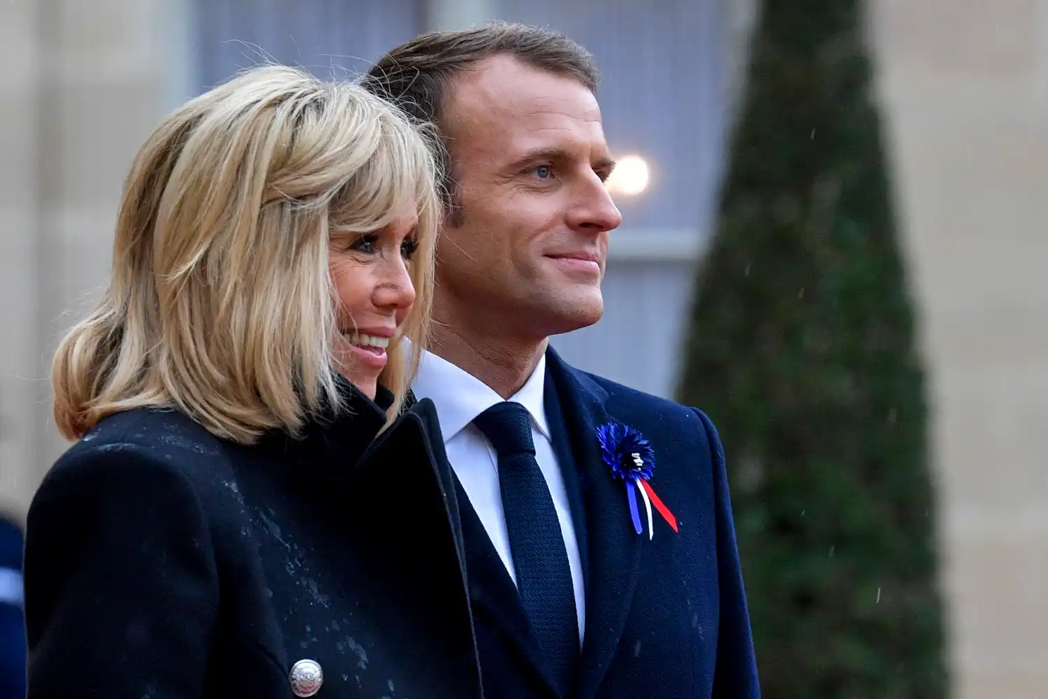 Brigitte Macron con su marido en 2023