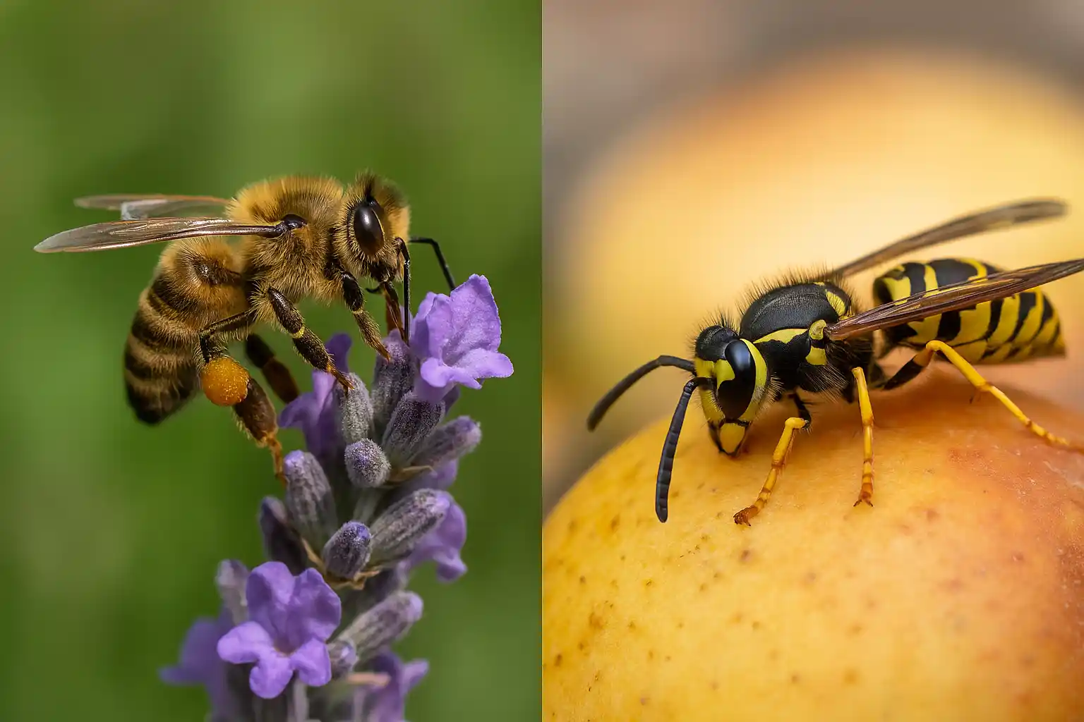 Diferencia entre avispa y abejas