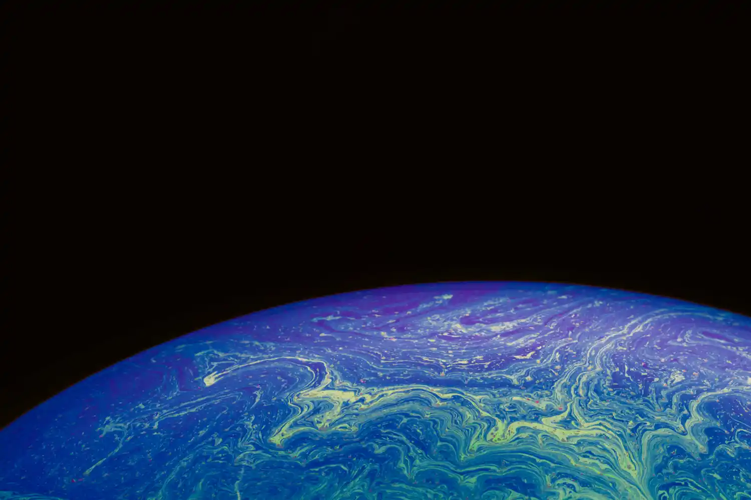 curva terrestre vista del espacio