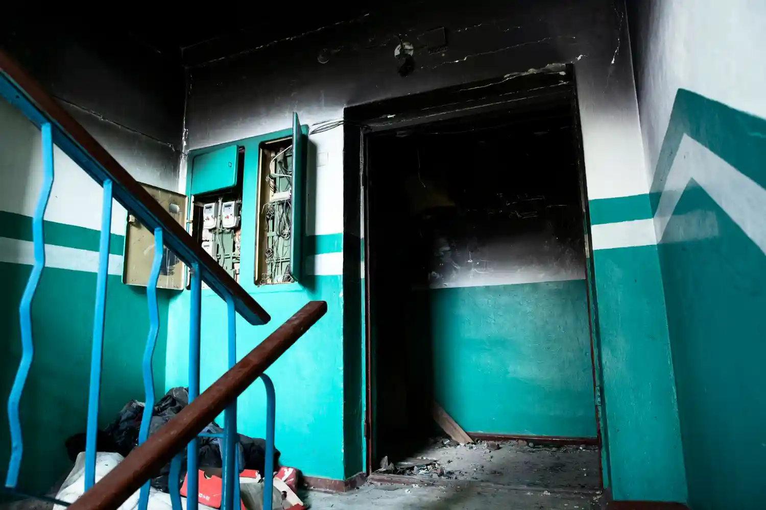 entrada de una casa ocupada