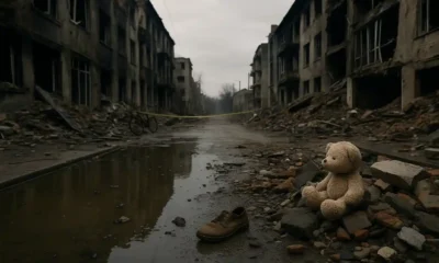 escena de guerra triste desolación