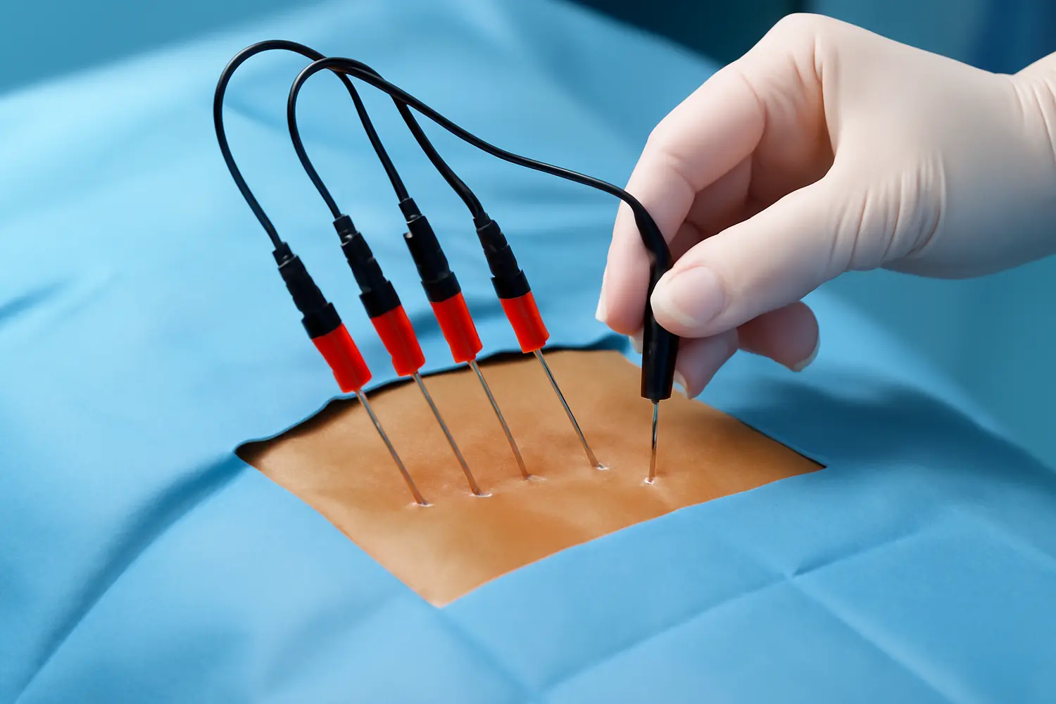 medico mientras aplica sesion de rizolisis