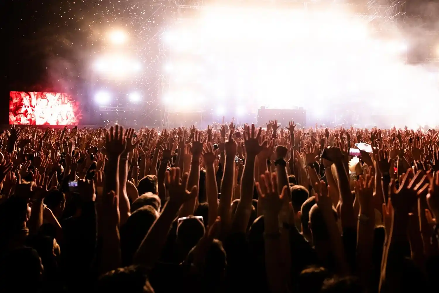 momento de un concierto en el coachella