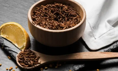 un cuenco de madera con Rooibos