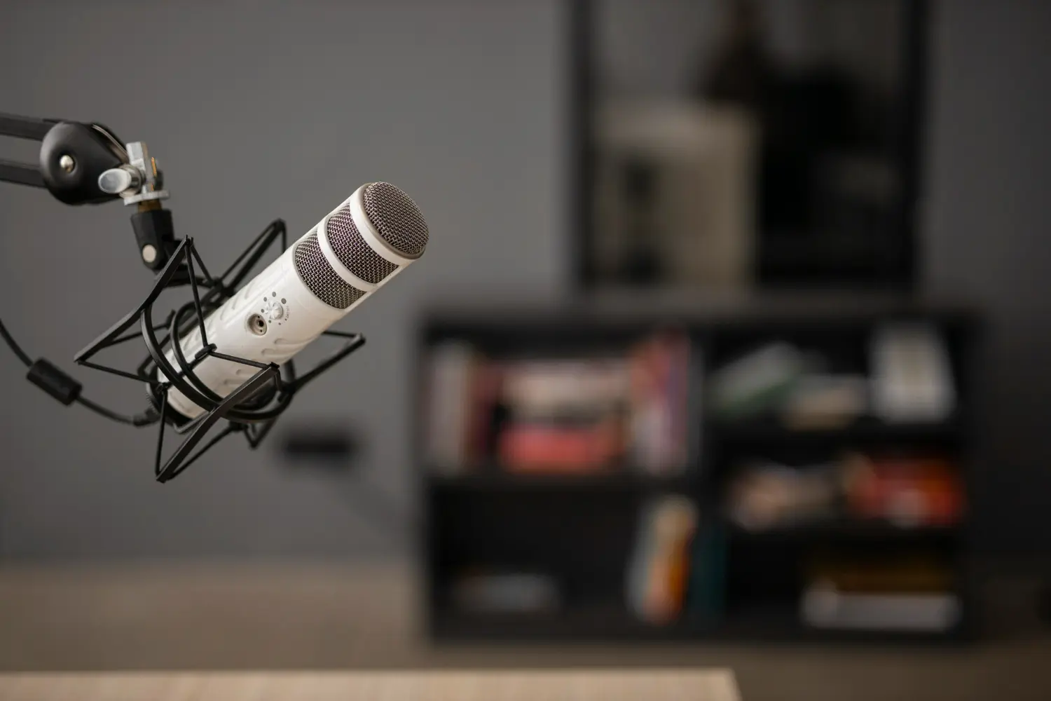 un micro de un programa podcast