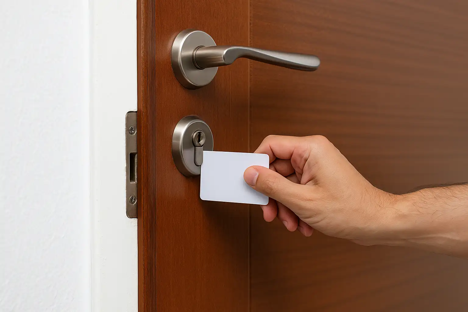 Como abrir una puerta con una tarjeta