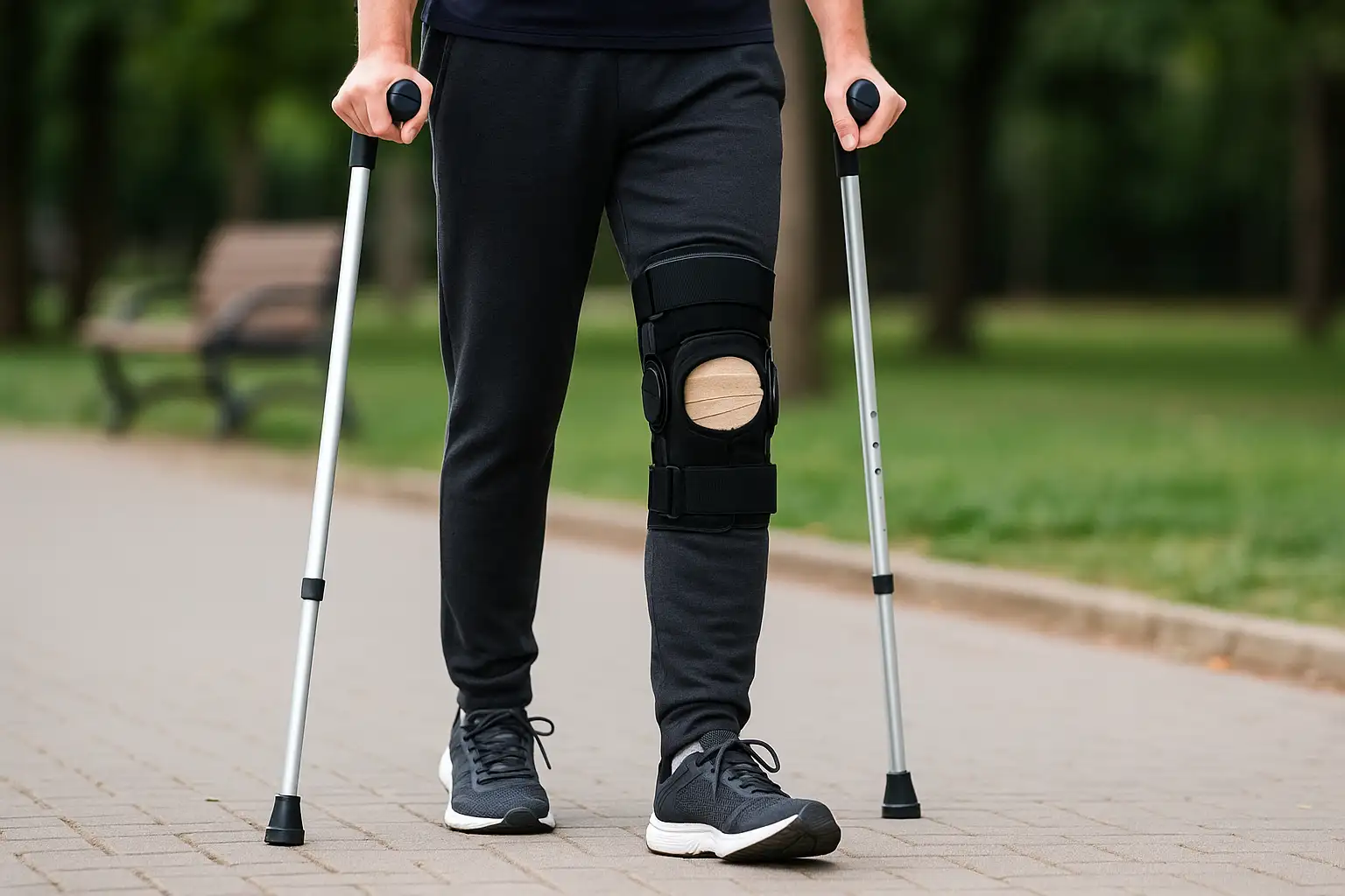 es bueno andar con un esguince de rodilla