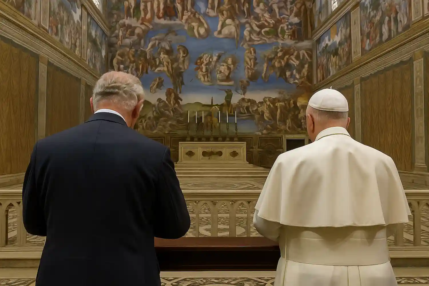 rezo conjunto del Papa y Carlos III