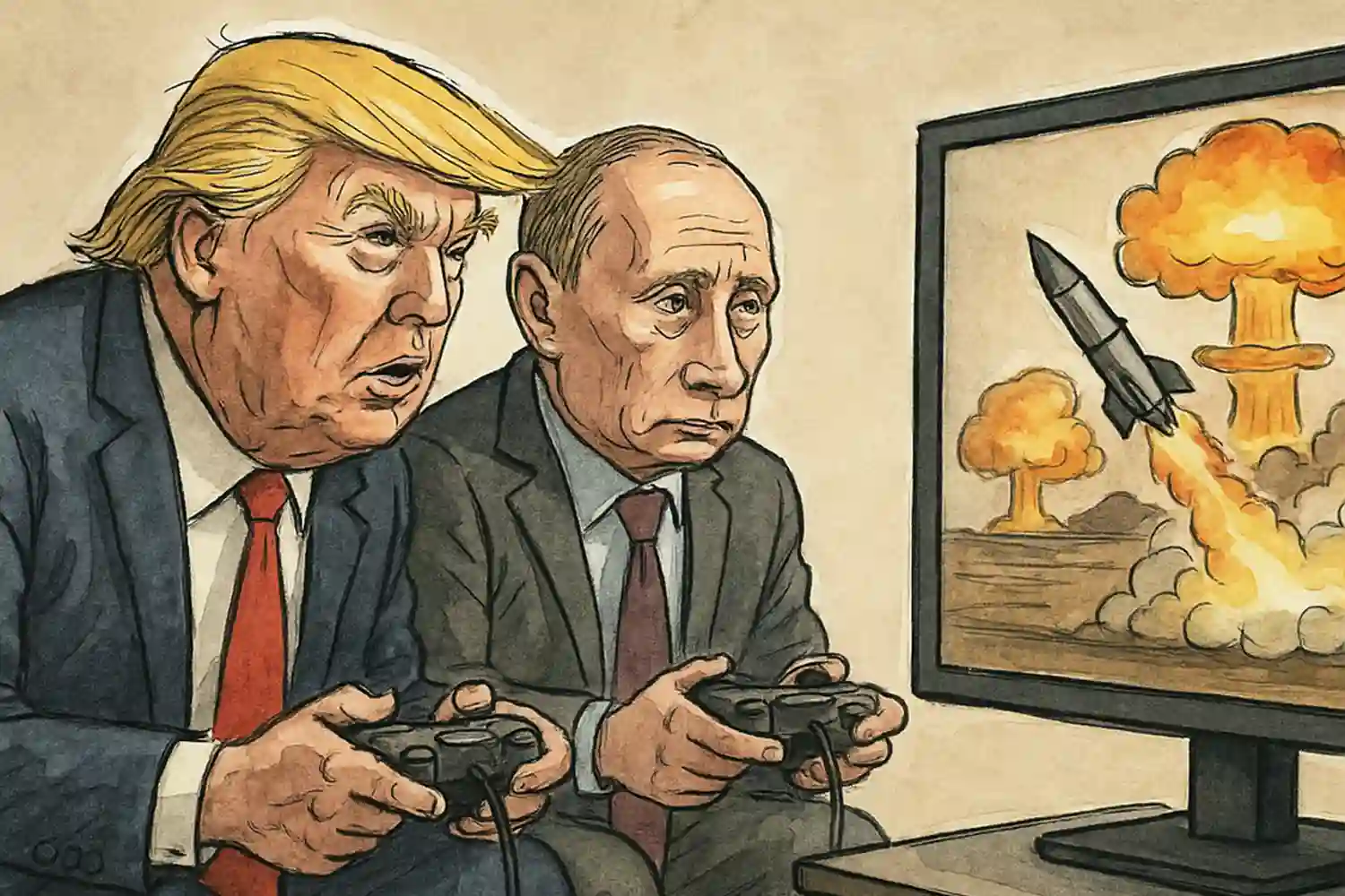 Trup y Putin jugando