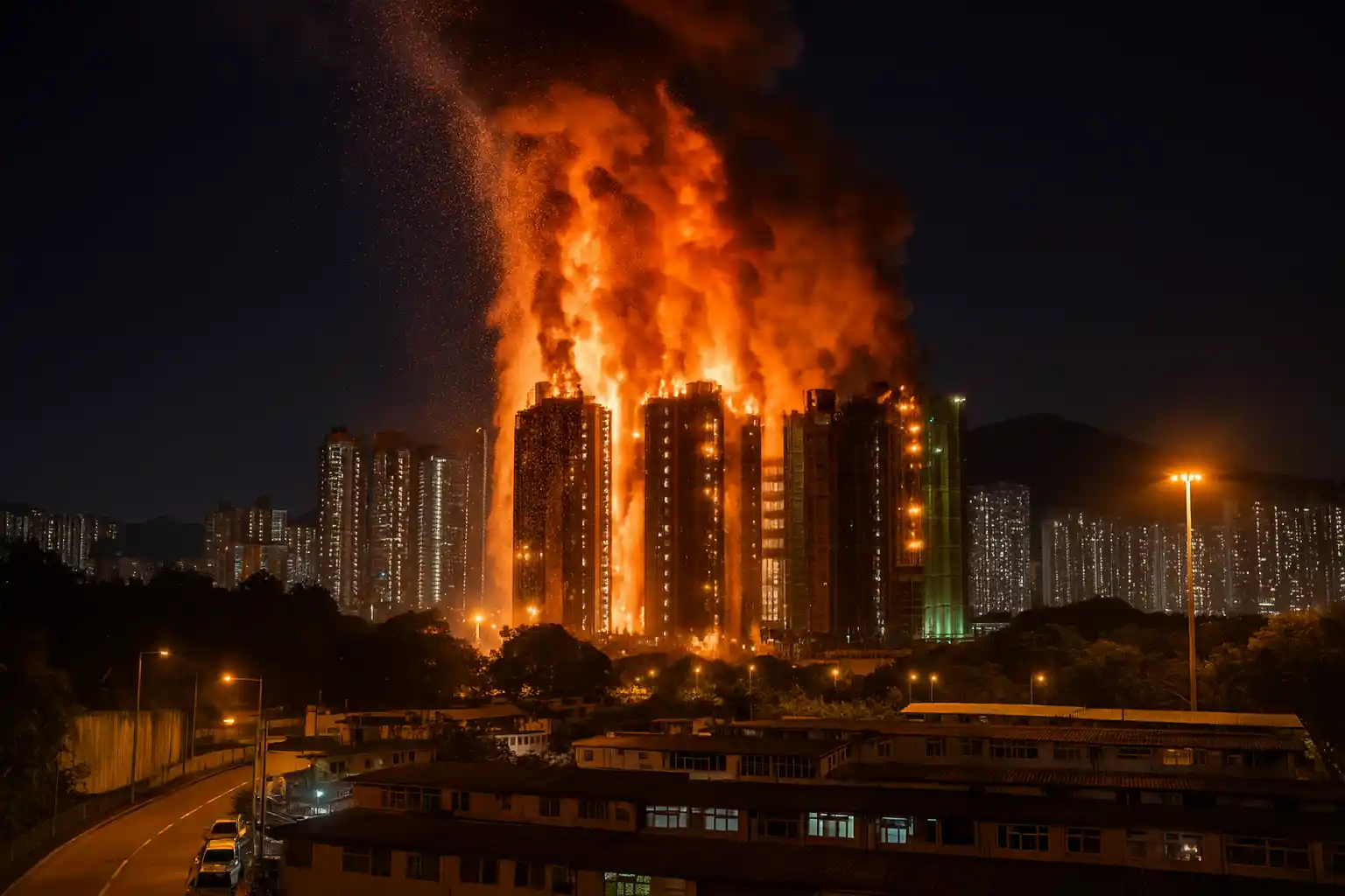 incendio en Hong Kong