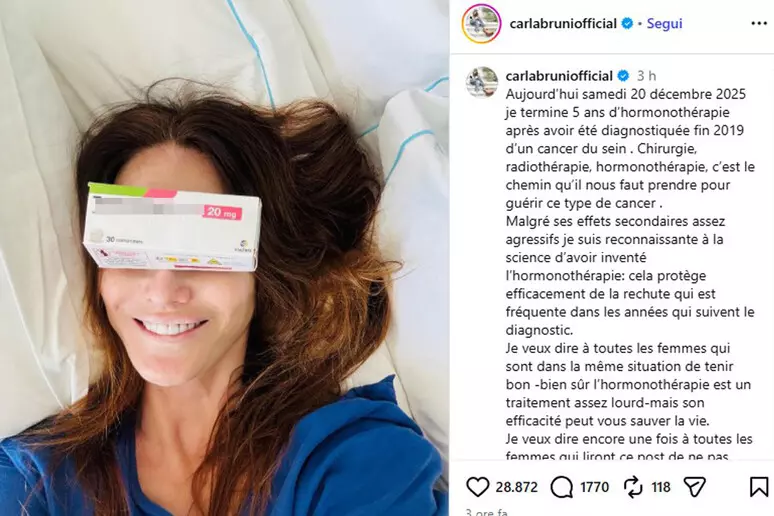 Carla Bruni termina tratamiento contra el cáncer