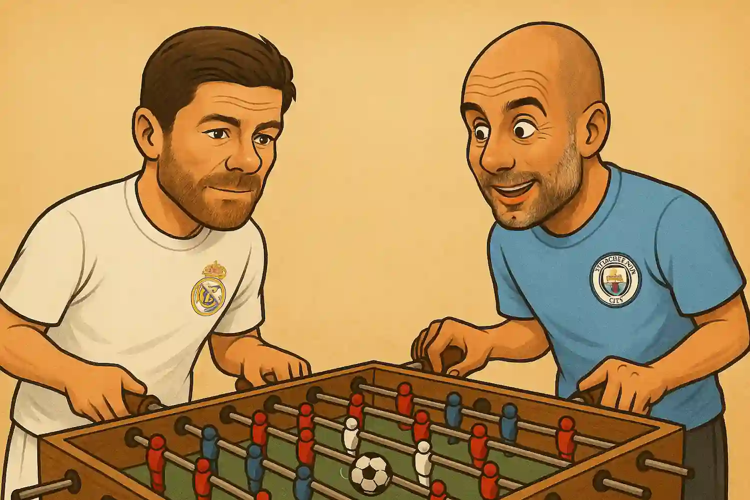 Guardiola con Xabi Alonso