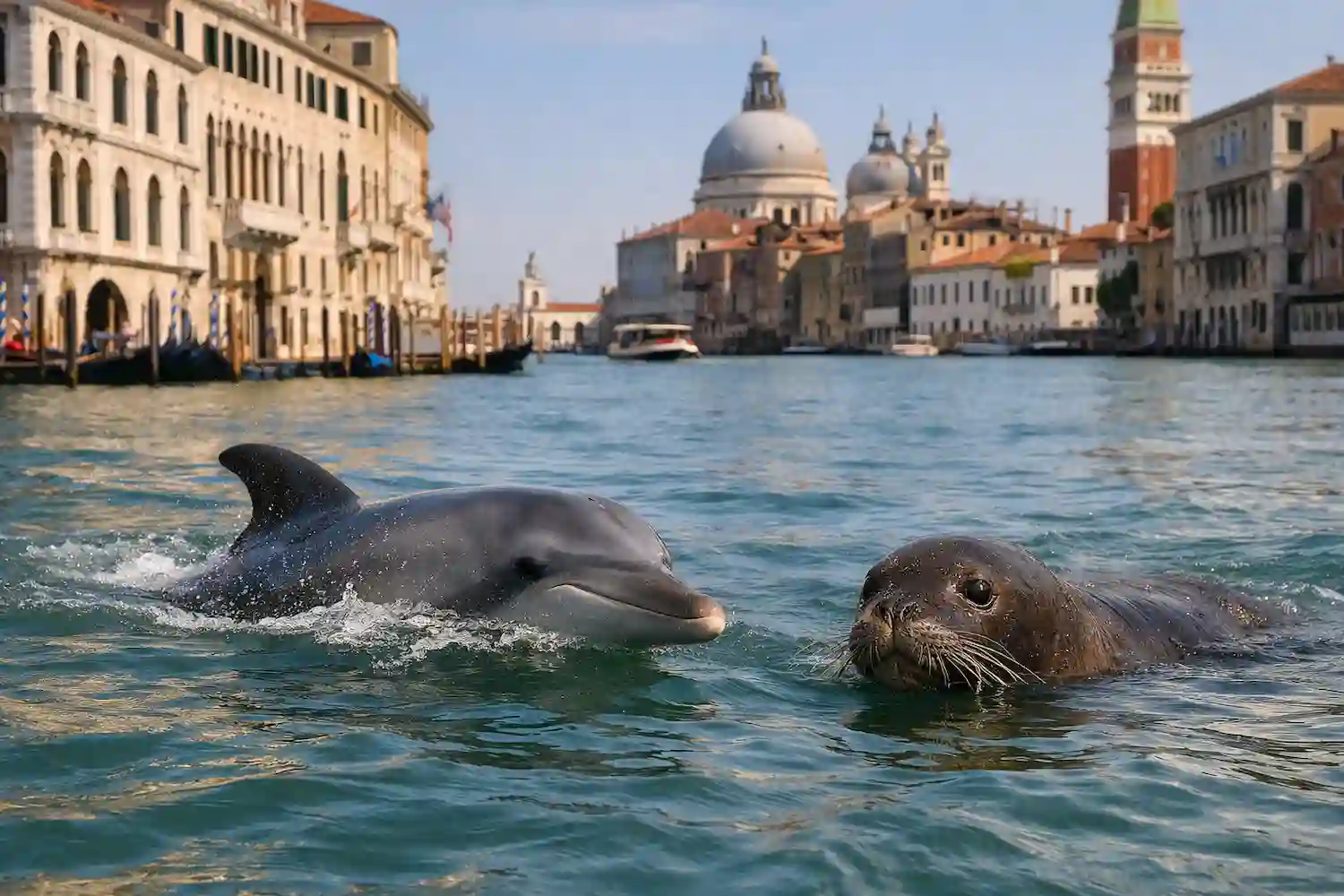 foca monje en la laguna de Venecia