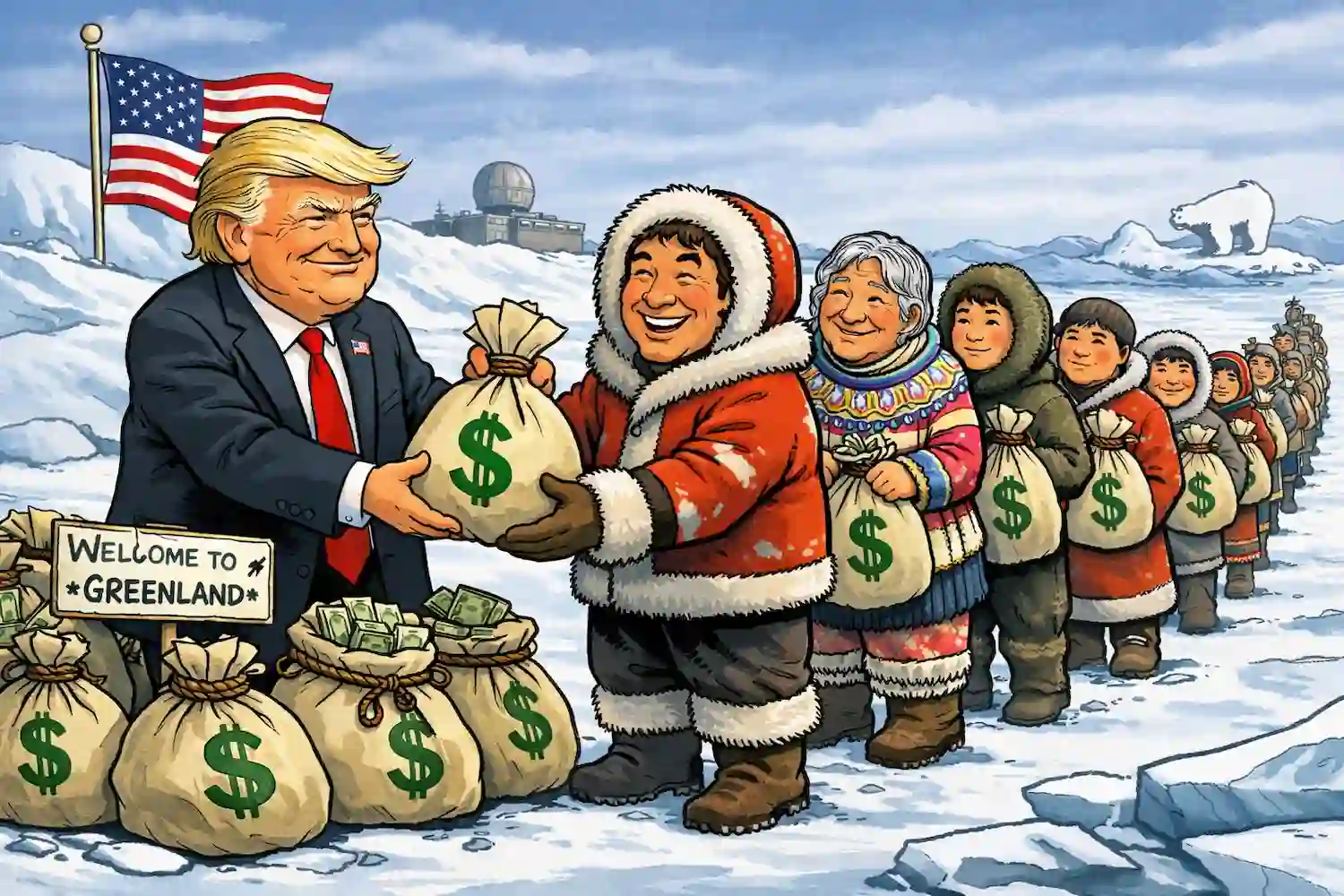 Trump ofrece 100.000 dólares a cada groenlandés