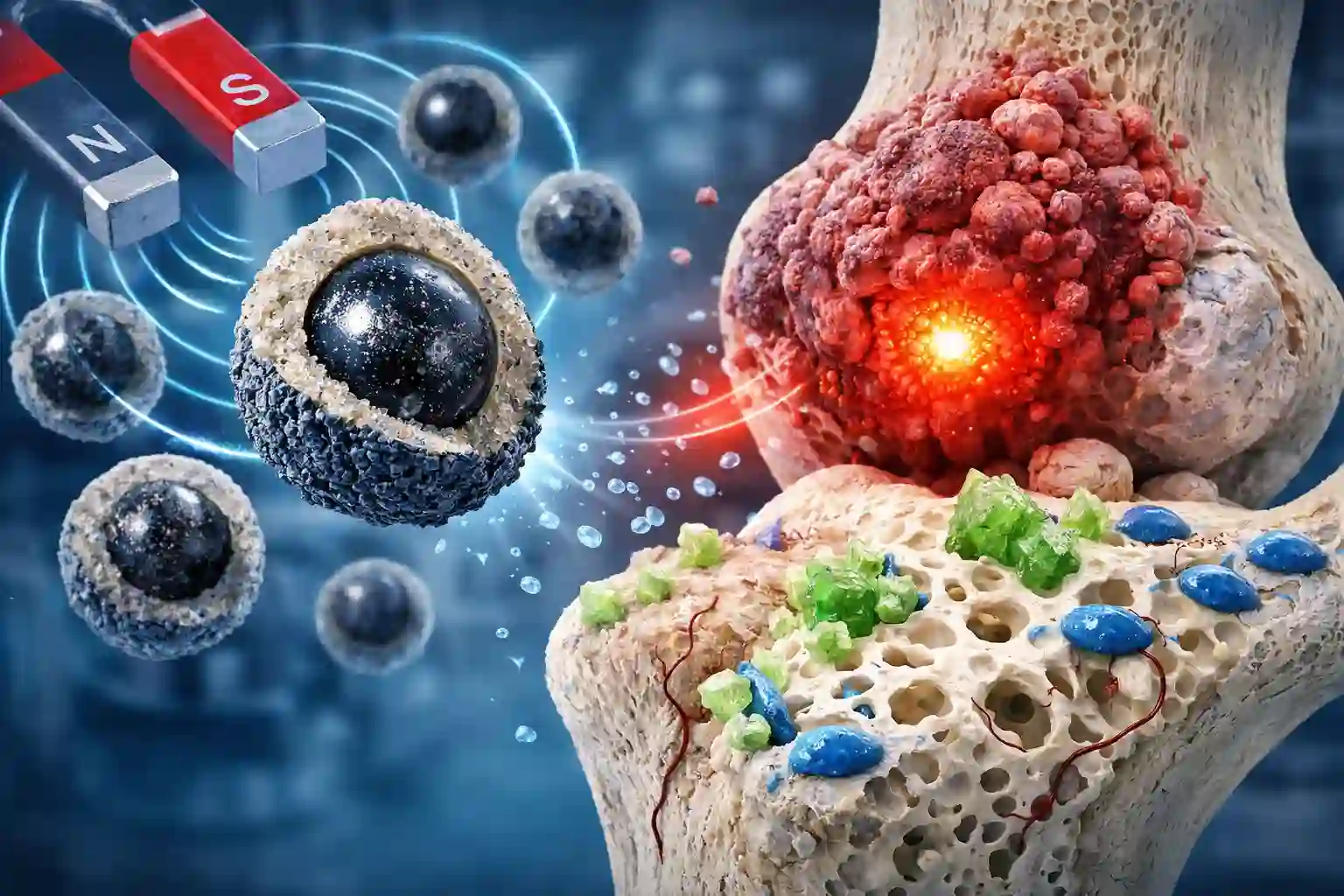 nanoimanes atacan el cáncer de hueso
