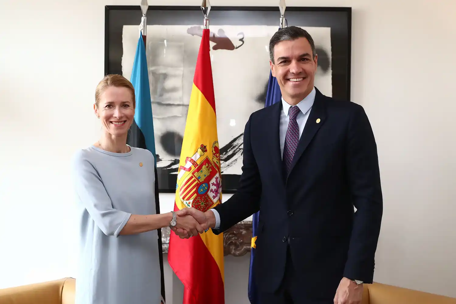 Kaja Kallas con Pedro Sanchez