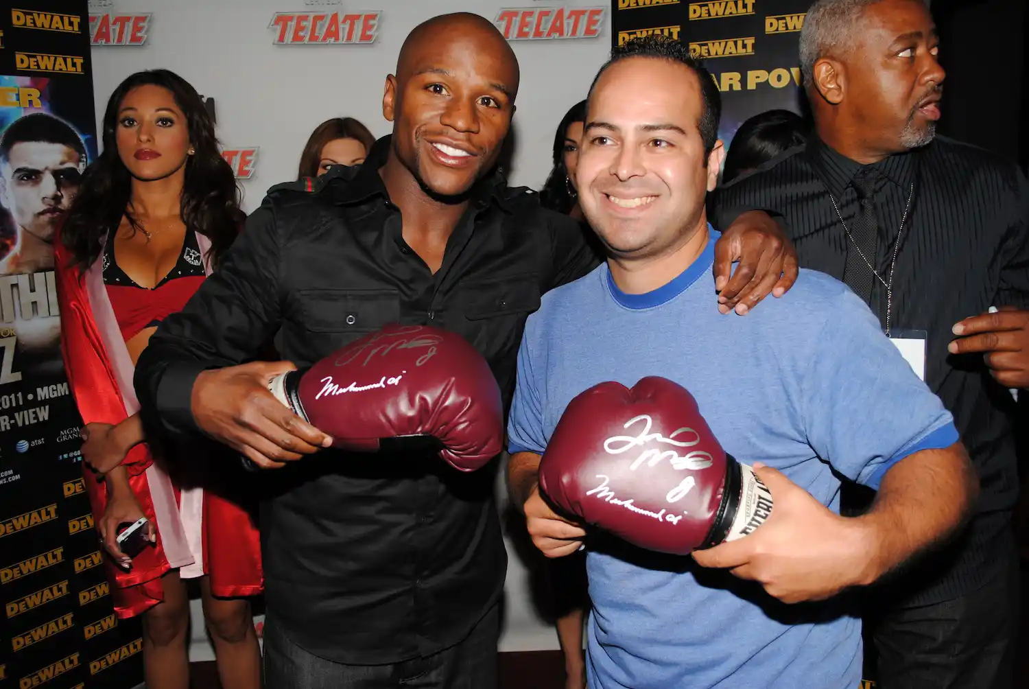 Mayweather con un fan en 2020