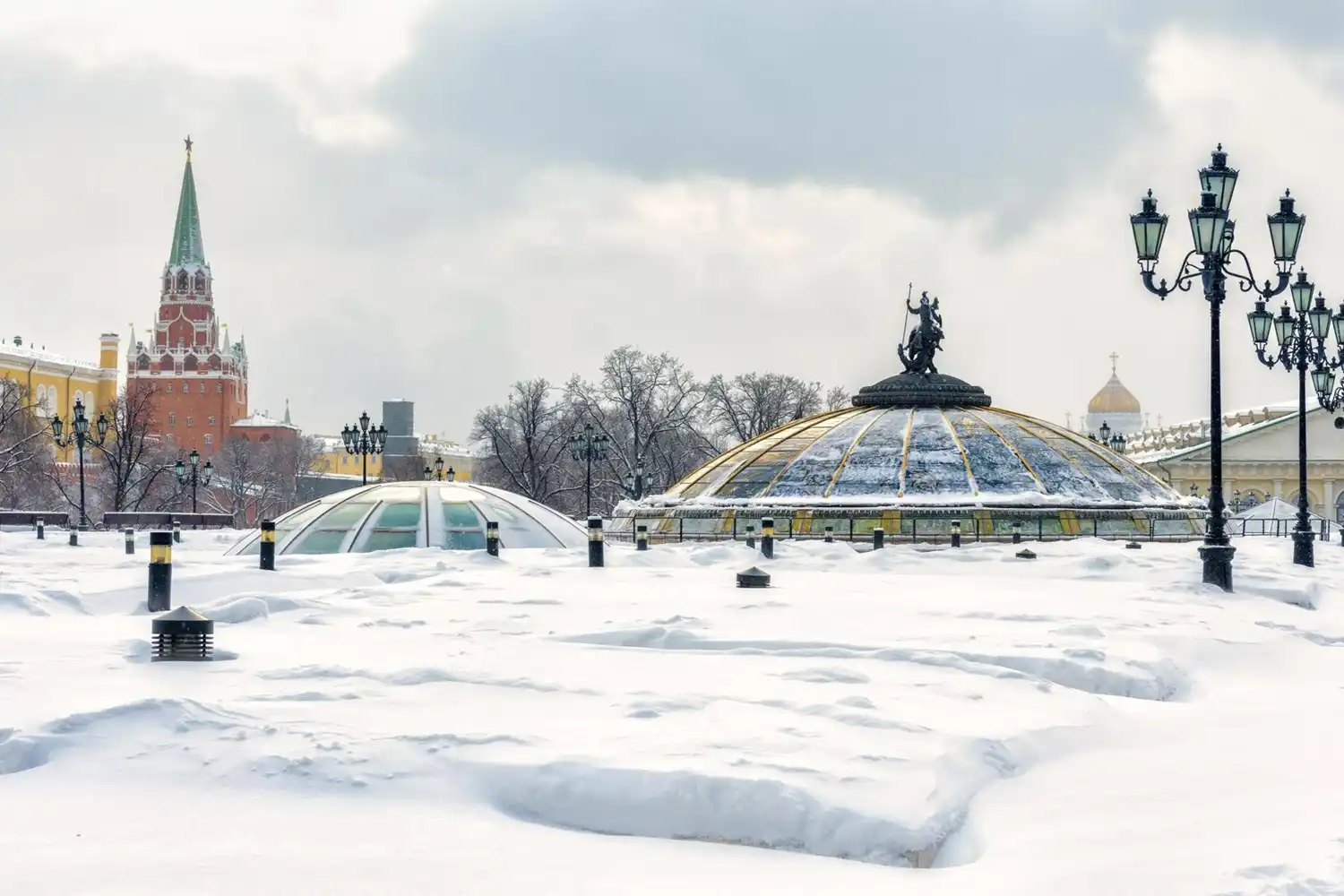 alerta nieve en Moscú