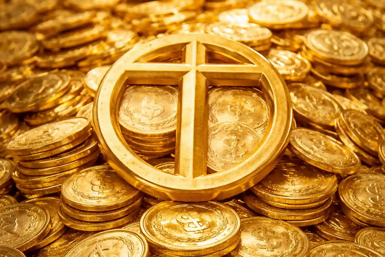 dinero con simbolo del opus dei