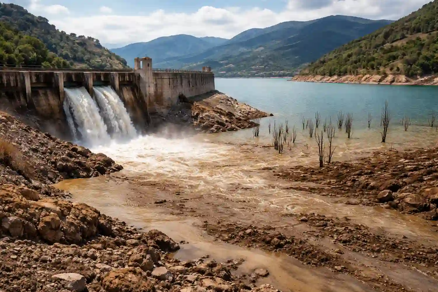 el barro está matando a los embalses