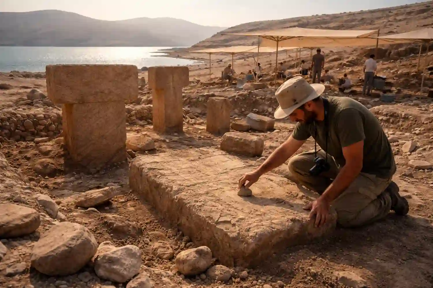 pilares en T de 11.000 años