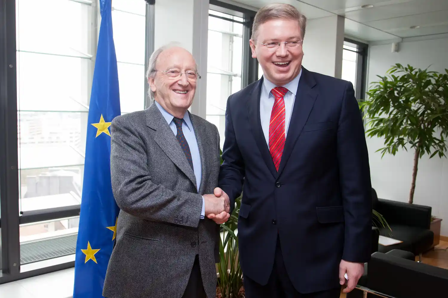 Carlos Westendorp, a la izquierda, y Štefan Füle