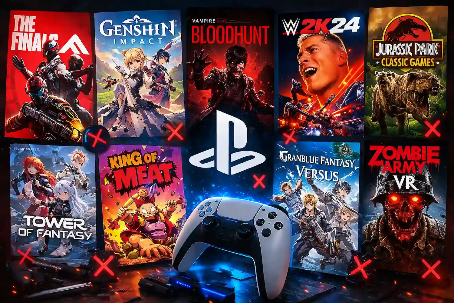 PlayStation elimina 10 juegos