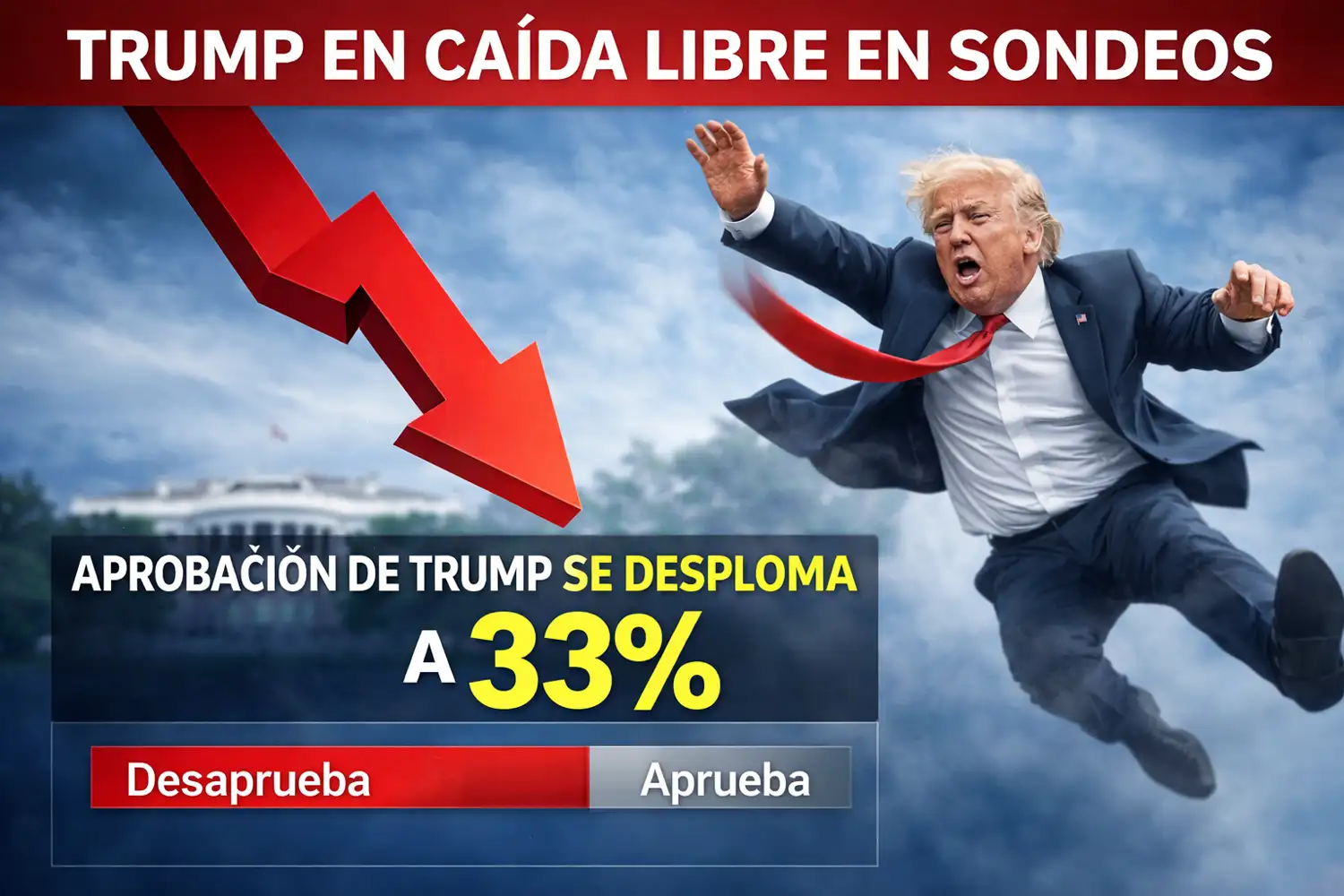 Por qué Trump cae al 33%