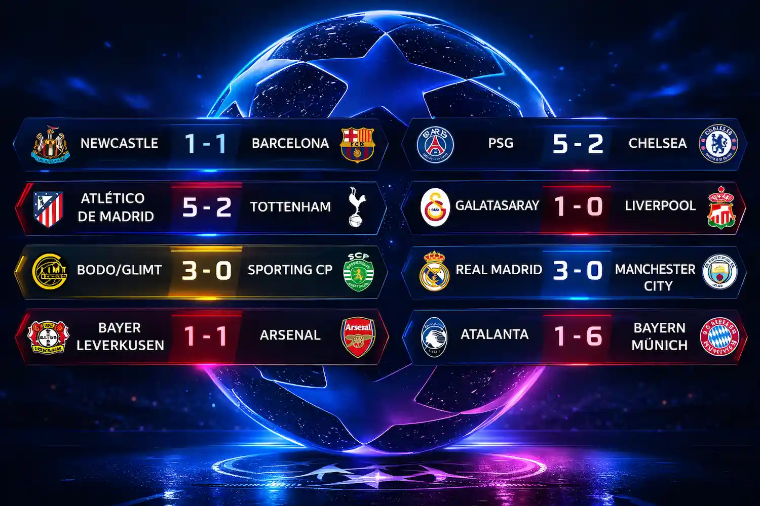 cuadro ida octavos Champions League
