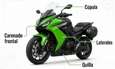 el carenado de una motocicleta