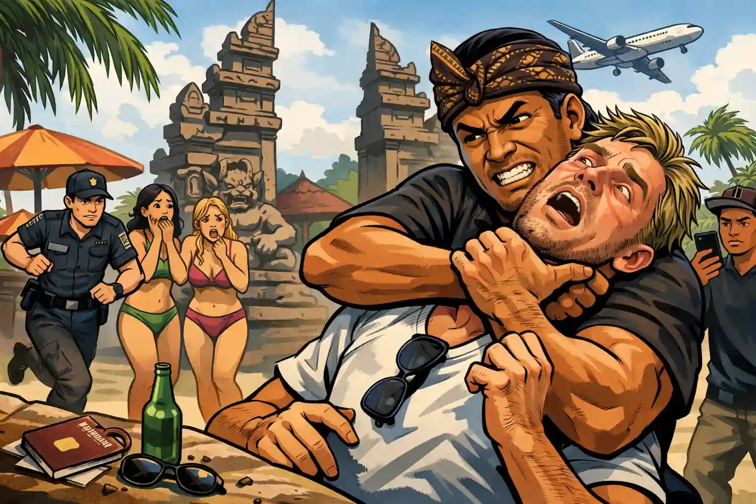 luchador mma pega turista en bali