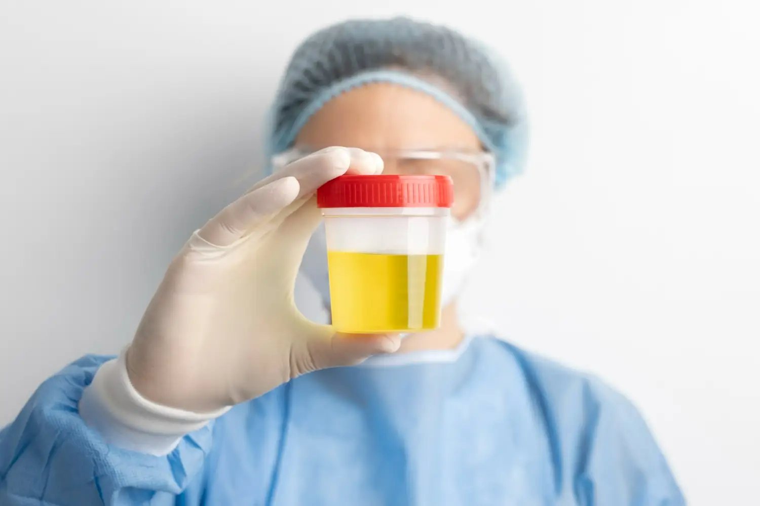 medica sujeta bote urina