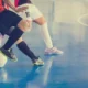 un partido de futbol sala