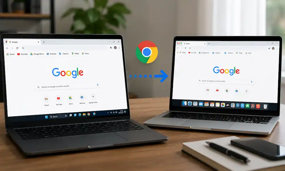 Cómo pasar las pestañas de Google a otro PC