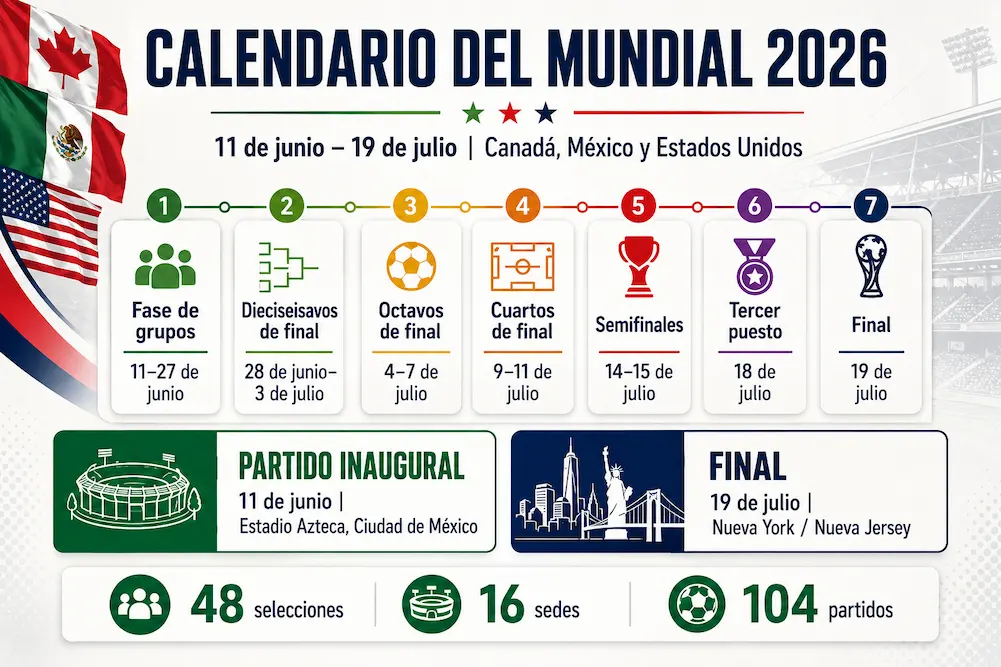 El calendario del Mundial 2026