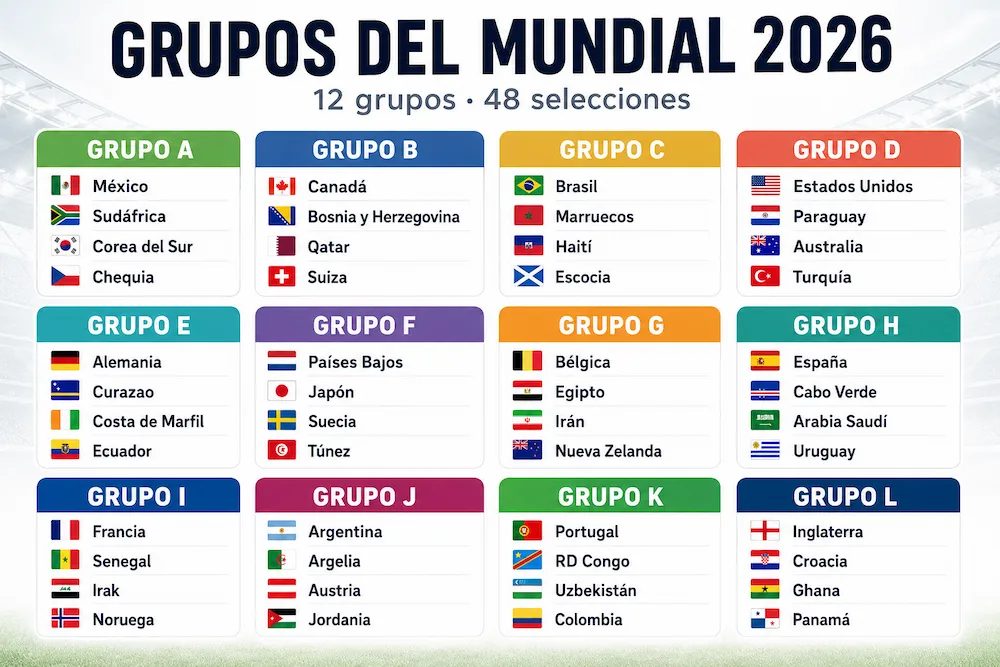 Los grupos del Mundial 2026