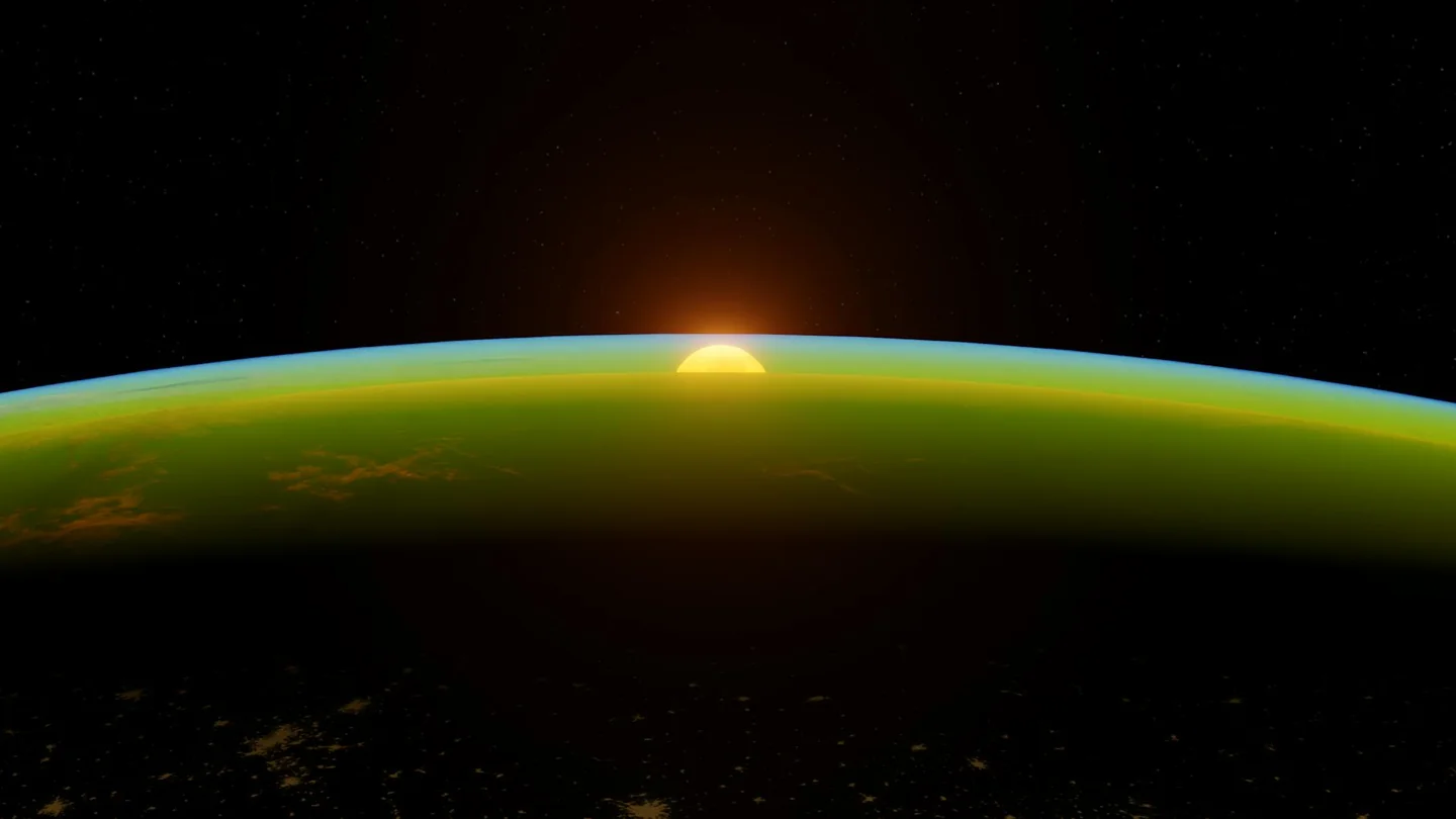 Imagen sobre la curvatura del horizonte para ilustrar 10 razones porque la tierra es redonda