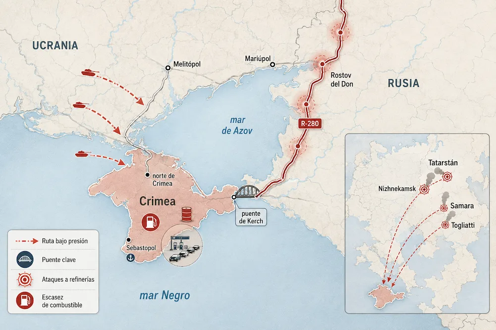 Ucrania deja Crimea sin combustible
