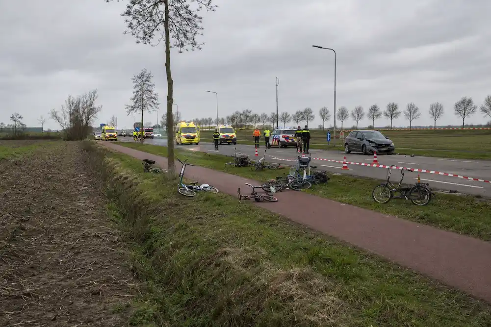 atropello a niños en bici en Países Bajos