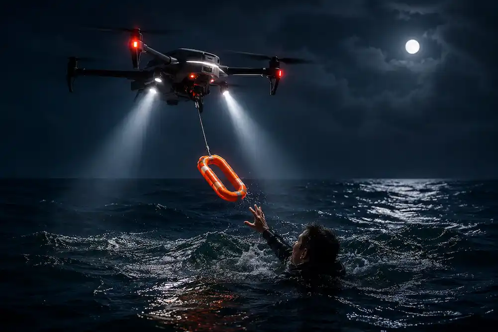 dron que localiza náufragos