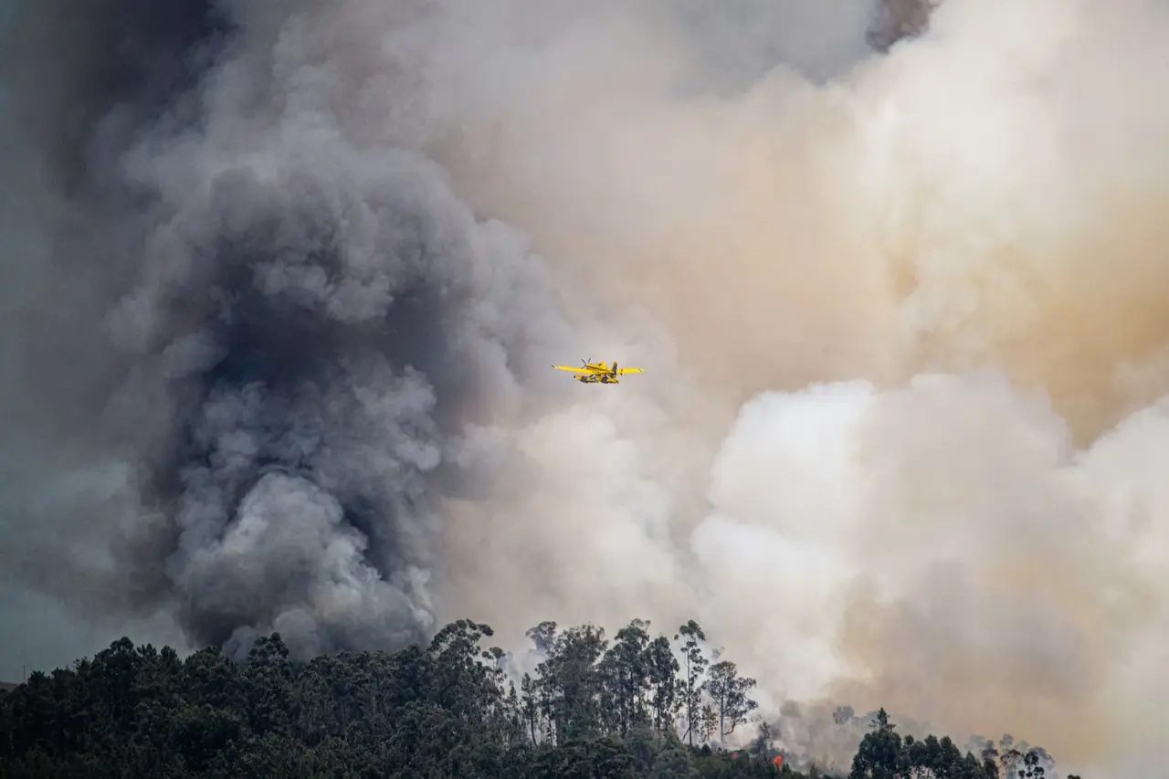 Nube de fuego sobre un incendio forestal que altera las condiciones meteorológicas