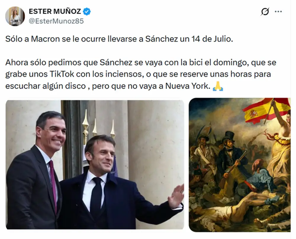 el tuit de ester munoz