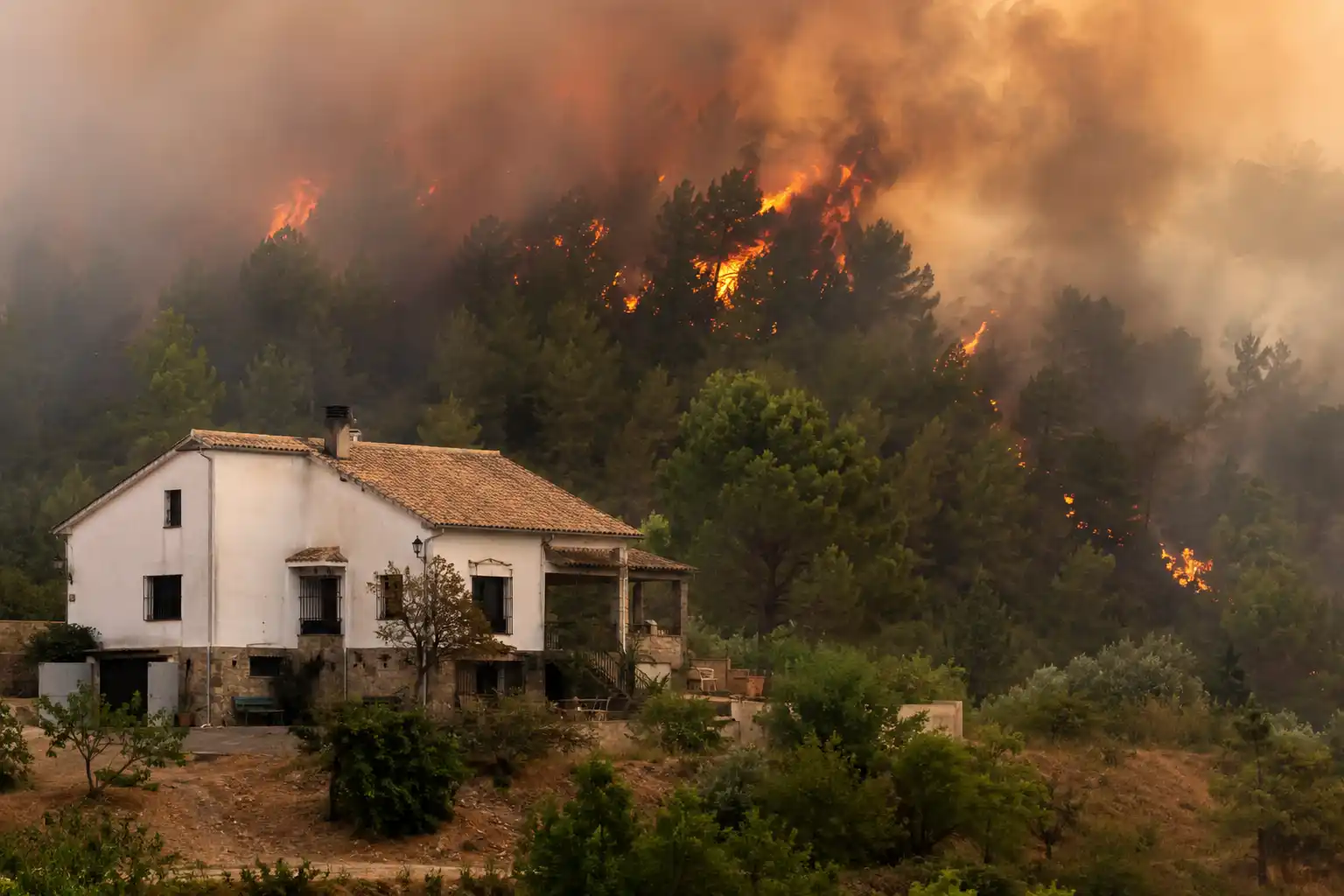 proteger casa con incendio forestal