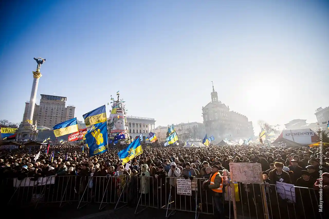 protestas en favor de Ucrania