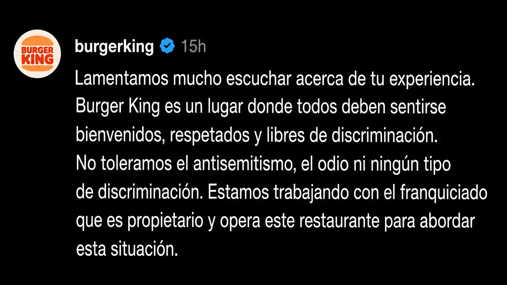Burger King despide empleada por Palestina libre