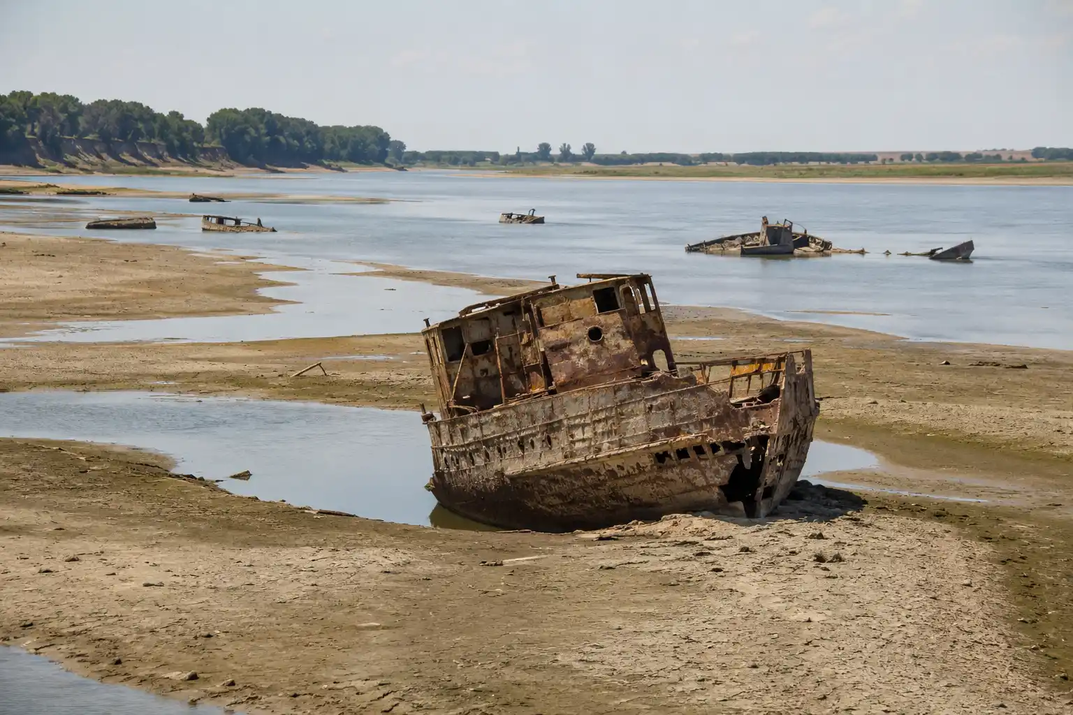 barcos nazis en el Danubio
